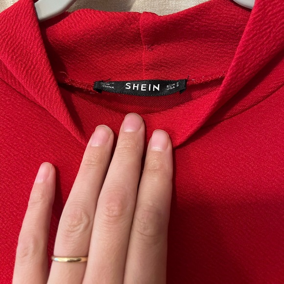 🤍 red balloon sleeve button back jumper small - Picture 5 of 5